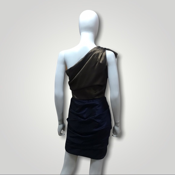 Halston Heritage One Shoulder Ruched Dress - Picture 4 of 9